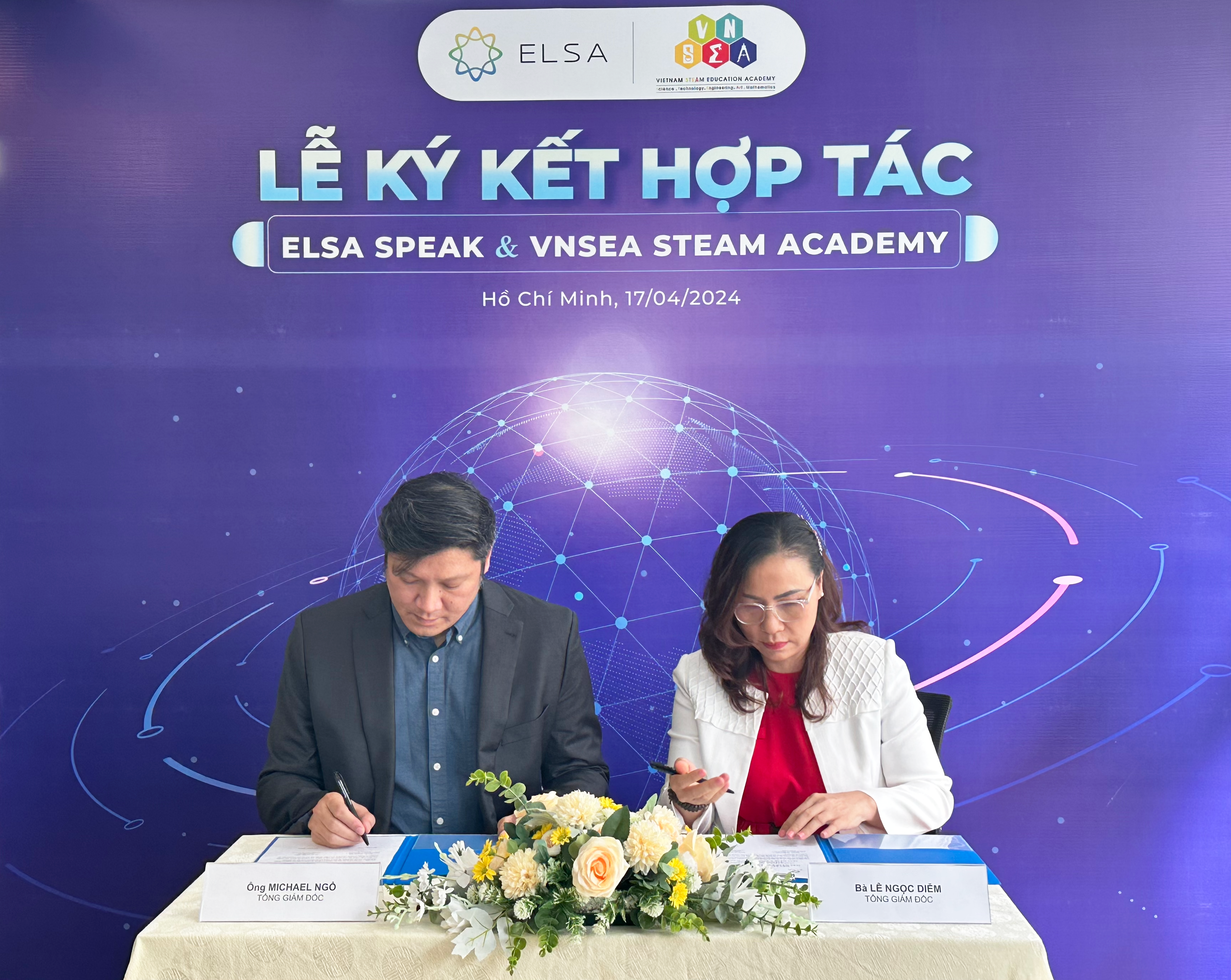 VNSEA STEAM Academy và ELSA đã hoàn thành ký kết hợp tác 2 VNSEA STEAM Academy ký kết hợp tác cùng ELSA.