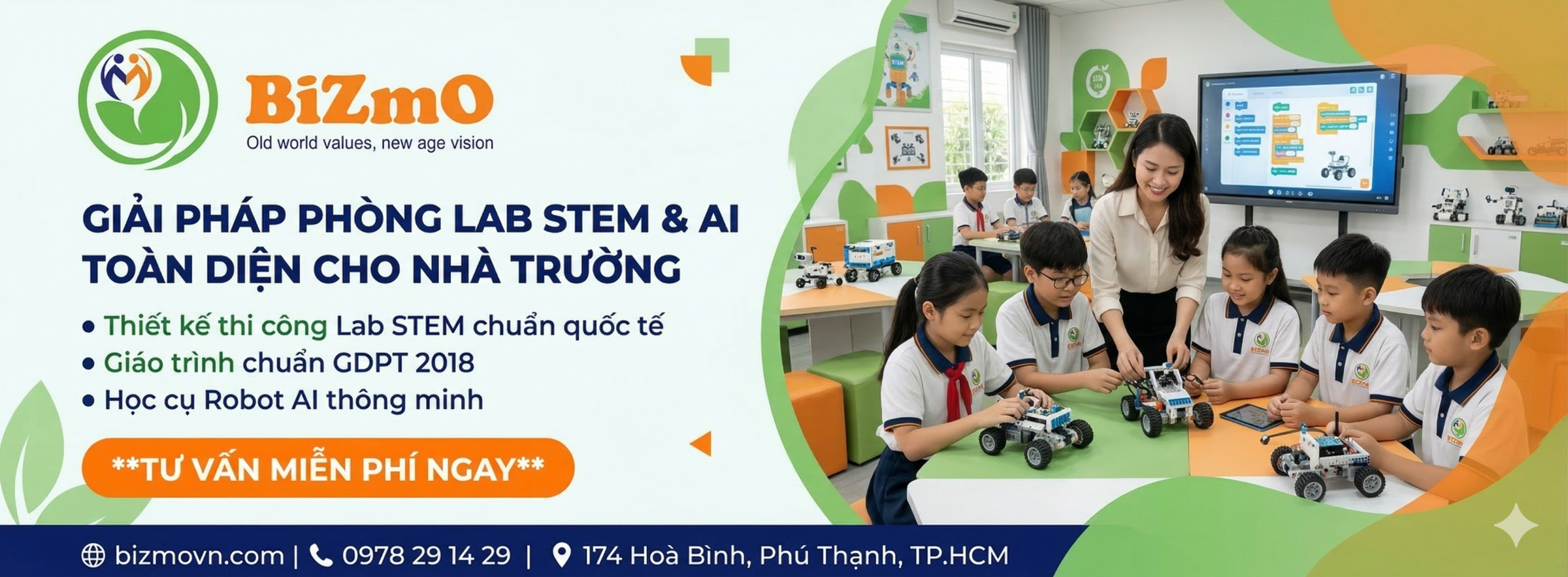 Thiết Kế Phòng STEAM Lab Tại Hồ Chí Minh | BiZmO - Tổng Thầu EPC Trọn Gói 2026