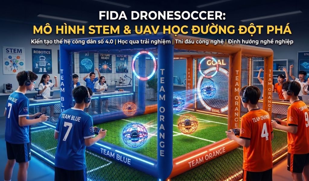 FIDA DroneSoccer Là Gì? Giải Pháp STEM Đột Phá Kỷ Nguyên 4.0 8 FIDA DroneSoccer Mô Hình Giáo Dục STEM & UAV Học Đường Đột Phá Kỷ Nguyên 4.0