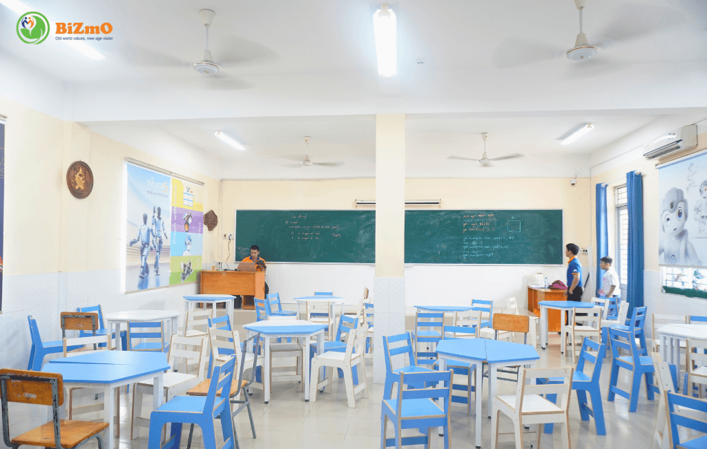 Thiết Bị Giáo Dục STEM Chính Hãng Toàn Diện Cho Trường Học 1 Tổng quan mô hình không gian phòng Lab hiện đại tích hợp hệ sinh thái thiết bị giáo dục STEM toàn diện do Bizmo thiết kế và triển khai.
