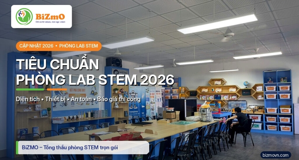 Tiêu Chuẩn Phòng Lab STEM 2026 Theo Bộ GD&ĐT: Diện Tích, Thiết Bị, An Toàn & Báo Giá Thi Công 2 cover-tieu-chuan-phong-lab-stem-2026-bizmo.jpg